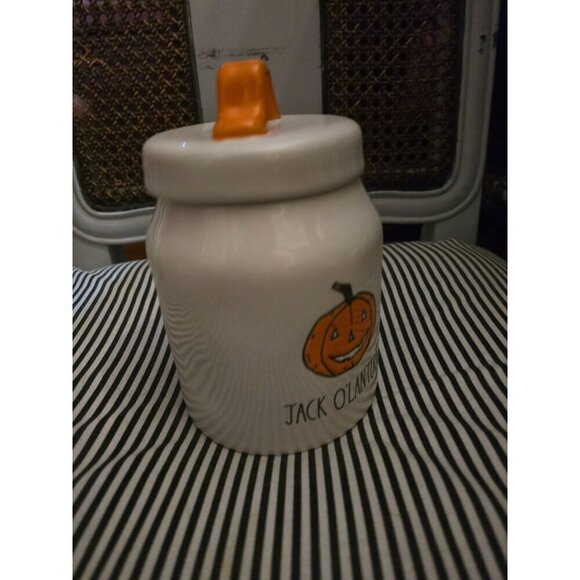 NWT Rae Dunn Halloween Baby Jack O'Lantern Icon Canister - Picture 8 of 12